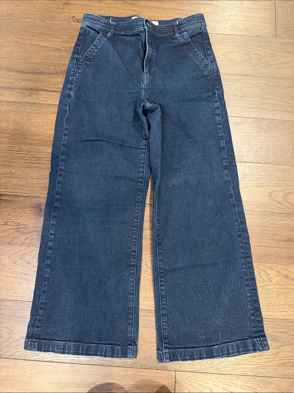 Gap 1969 Wide Leg Trouser Jeans Dark Wash Super High Rise Size 28 - C61-129